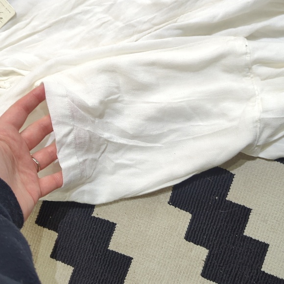 ******"SOLD*******NWT Free People white linen blend wide leg croppe - Picture 5 of 11